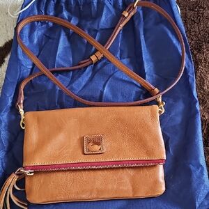 Dooney & Bourke Florentine Leather Foldover Zip Crossbody Bag